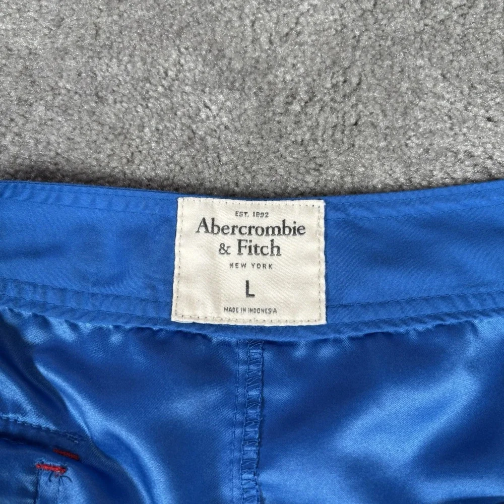 Abercrombie & Fitch Board Shorts Mens L Blue Unlined Swim Trunks Surf Y2K‎